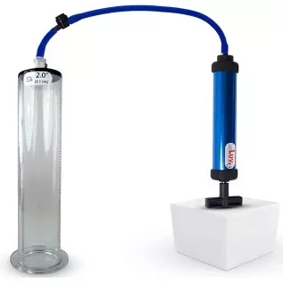 LeLuv Aero Blue Lightweight Penis Pump 12 inch Length x 2.50 inch Untapered Length Seamless Wide Flanged Cylinder LeLuv Aero Blue Lightweight Penis Pump 12 inch Length x 2.50 inch Untapered Length Seamless Wide Flanged Cylinder