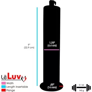 LeLuv Aero Blue Lightweight Penis Pump 12 inch Length x 2.50 inch Untapered Length Seamless Wide Flanged Cylinder LeLuv Aero Blue Lightweight Penis Pump 12 inch Length x 2.50 inch Untapered Length Seamless Wide Flanged Cylinder