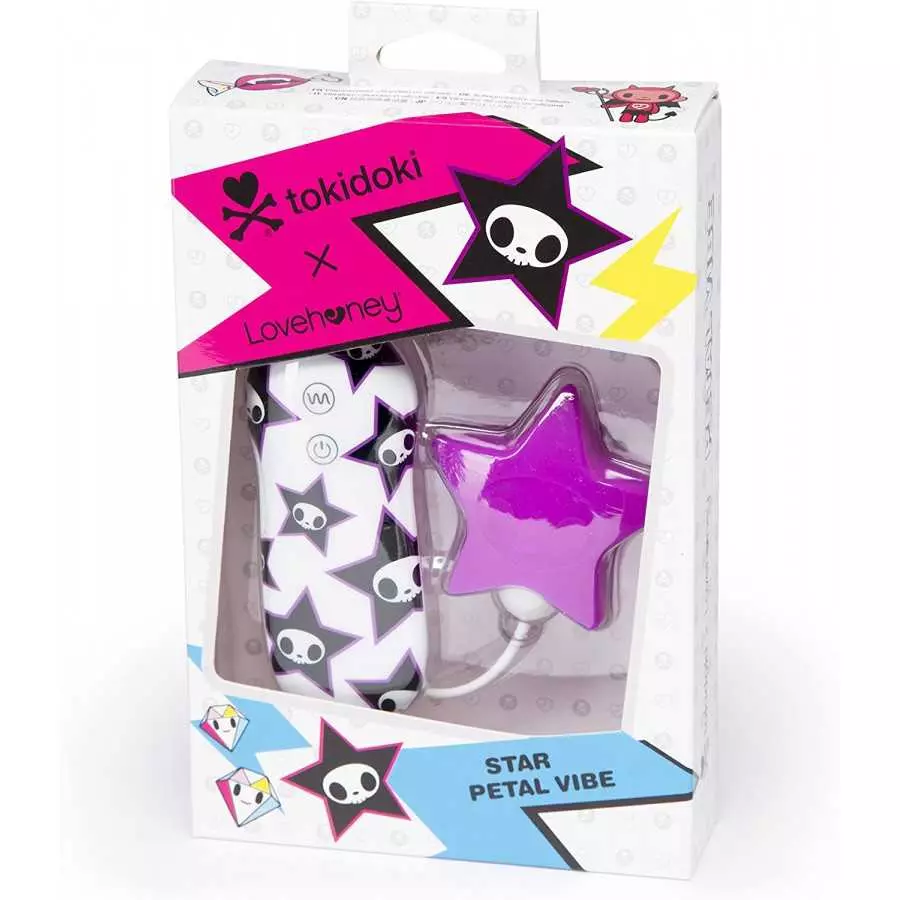 Lovehoney Tokidoki 10 Function Silicone Clitoral Vibrator, Star Petal Purple