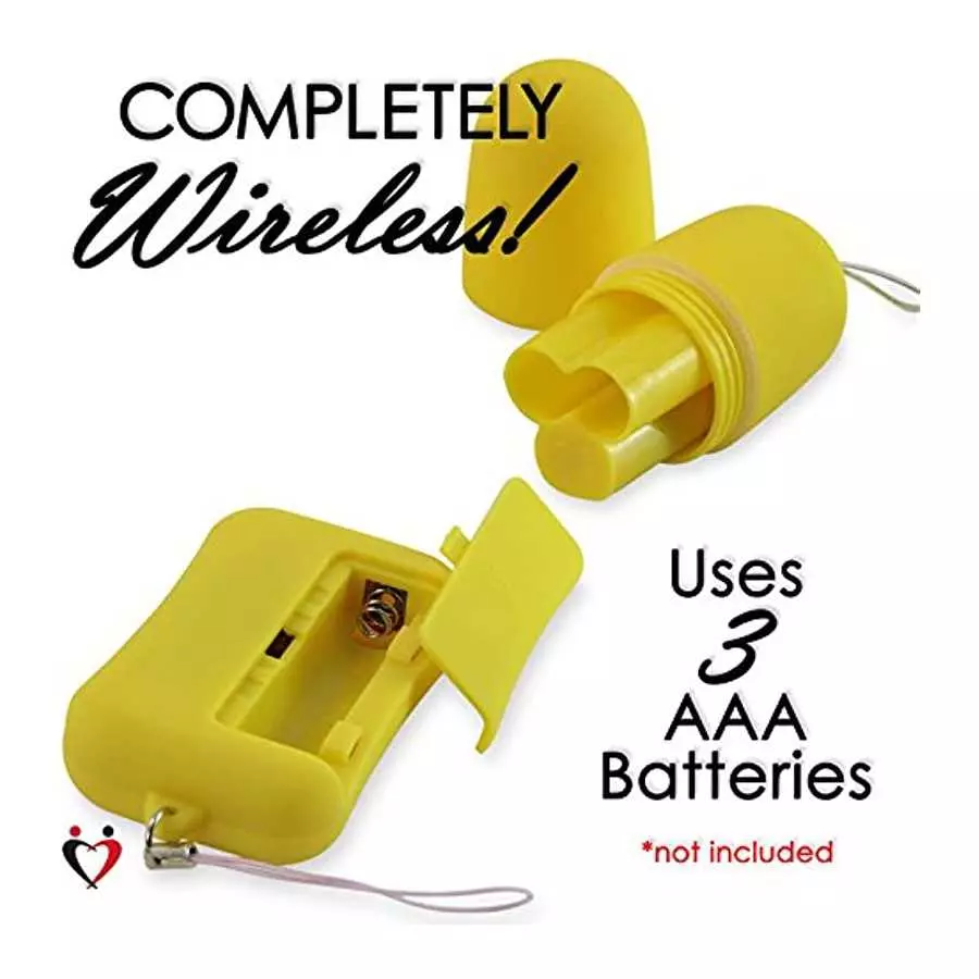 LeLuv Remote Control Egg Wireless Multispeed Vibrator Public Discreet Yellow