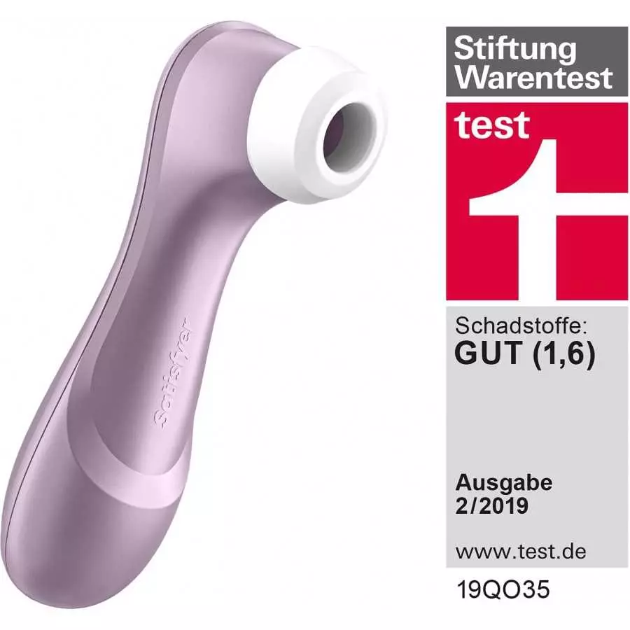 Satisfyer Pro 2 Air-Pulse Clitoris Stimulator - Non-Contact Clitoral Sucking Pressure-Wave Technology, Waterproof, Rechargeable