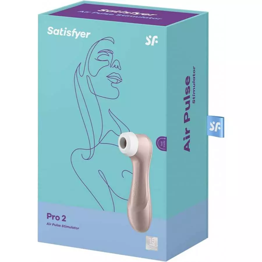 Satisfyer Pro 2 Air-Pulse Clitoris Stimulator - Non-Contact Clitoral Sucking Pressure-Wave Technology, Waterproof, Rechargeable