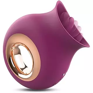 Adult Toys Rose Clitoral Vibrator, Tongue Licking Toy Vibrator with 9 Modes, Rechargeable & Waterproof Adult Sex Toys for Women 