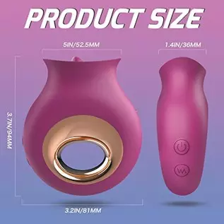 Adult Toys Rose Clitoral Vibrator, Tongue Licking Toy Vibrator with 9 Modes, Rechargeable & Waterproof Adult Sex Toys for Women Adult Toys Rose Clitoral Vibrator, Tongue Licking Toy Vibrator with 9 Modes, Rechargeable & Waterproof Adult Sex Toys for Women