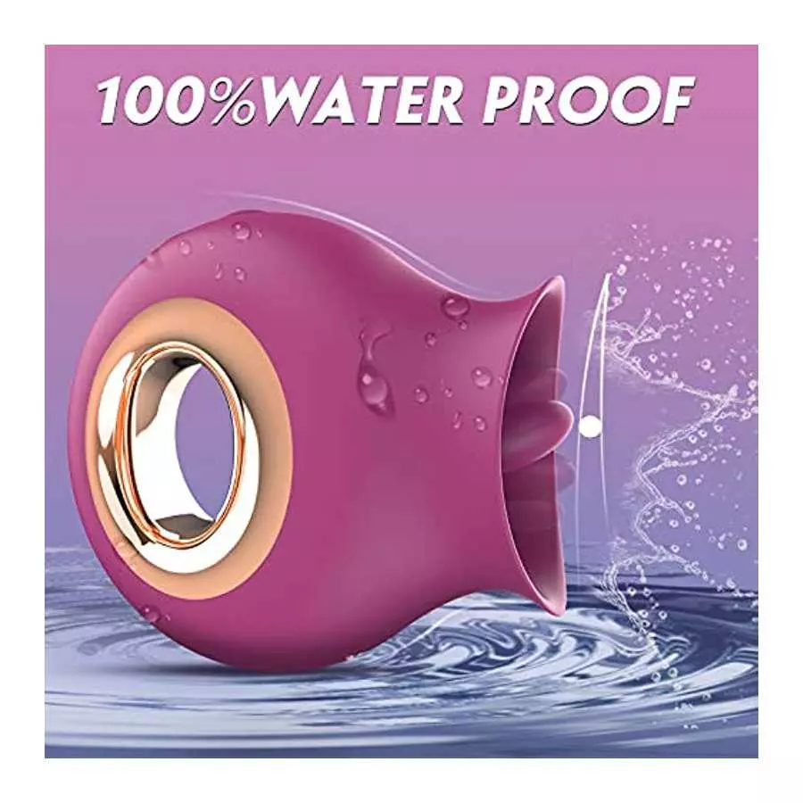Adult Toys Rose Clitoral Vibrator, Tongue Licking Toy Vibrator with 9 Modes, Rechargeable & Waterproof Adult Sex Toys for Women 