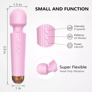 Female Vibrator, G-Spot & Sex Toy, 20 Modes & 8 Speeds, Quiet, Waterproof, USB Rechargeable Vibrator Wand, Hand-Held Cordless Se Female Vibrator, G-Spot & Sex Toy, 20 Modes & 8 Speeds, Quiet, Waterproof, USB Rechargeable Vibrator Wand, Hand-Held Cordless Se
