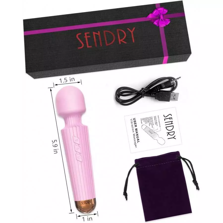Female Vibrator, G-Spot & Sex Toy, 20 Modes & 8 Speeds, Quiet, Waterproof, USB Rechargeable Vibrator Wand, Hand-Held Cordless Se