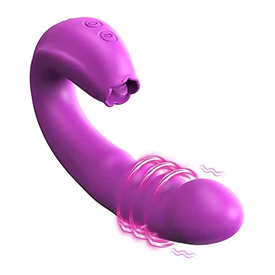 Clitoral Licking Rotating G Spot Vibrator, 3 in 1 Clit Tongue Dildo Vaginal Vibrating Stimulator with 10 Modes, Anal Breast Nipp Clitoral Licking Rotating G Spot Vibrator, 3 in 1 Clit Tongue Dildo Vaginal Vibrating Stimulator with 10 Modes, Anal Breast Nipp