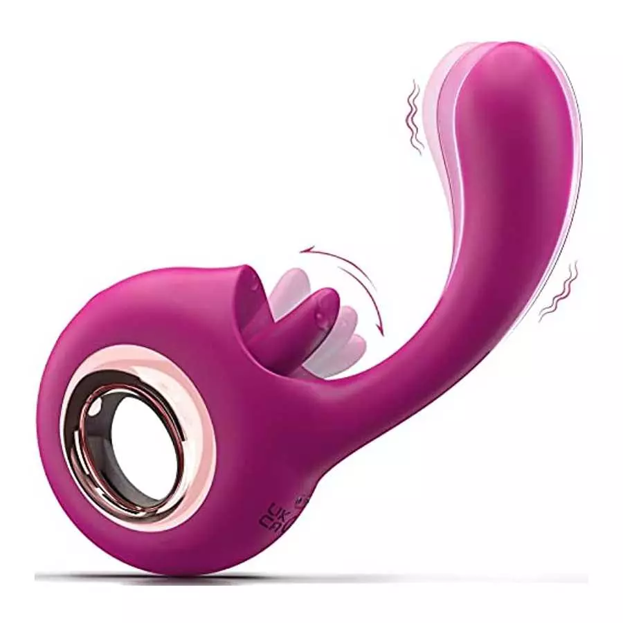 Adult Toys, G Spot Dildo Vibrator, 2 in 1 Tongue Licking & Vibrating Rose Sex Stimulator for Women with 9 Modes, Rechargeable Wa Adult Toys, G Spot Dildo Vibrator, 2 in 1 Tongue Licking & Vibrating Rose Sex Stimulator for Women with 9 Modes, Rechargeable Wa
