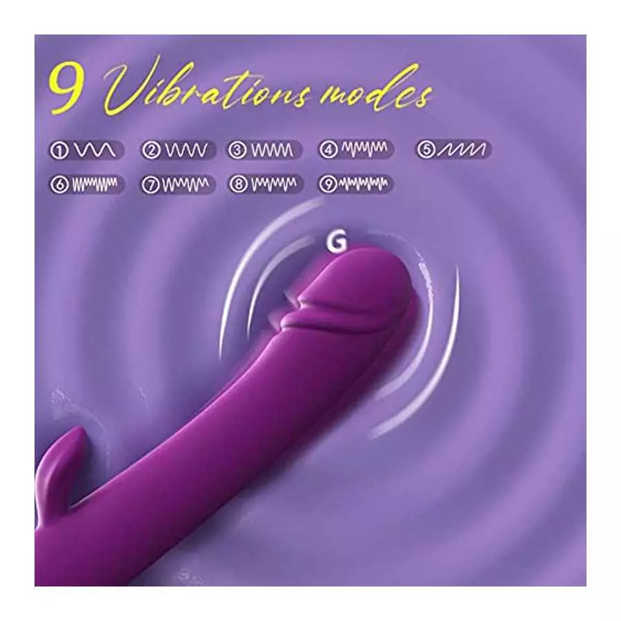 Sucking Sex Toys 3 in1 Adult Toys Rabbit Vibrator with 9 Sucking & 6 Licking & 9 Vibrating Modes Dildo, G Spot Vibrator Nipple C