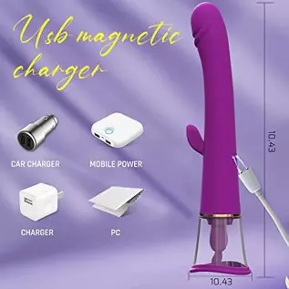 Sucking Sex Toys 3 in1 Adult Toys Rabbit Vibrator with 9 Sucking & 6 Licking & 9 Vibrating Modes Dildo, G Spot Vibrator Nipple C Sucking Sex Toys 3 in1 Adult Toys Rabbit Vibrator with 9 Sucking & 6 Licking & 9 Vibrating Modes Dildo, G Spot Vibrator Nipple C