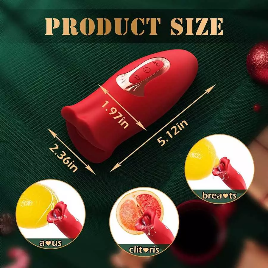 Adult Sex Toys Vibrator, Rose Toy, Rose Sex Stimulation for Women with 10 Vibration Modes and 10 French Kissing Modes. Tongue Se