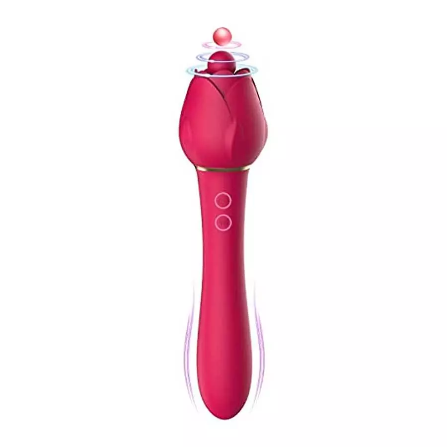 Upgraded Rose Toys Clitoral Licking G Spot Vibrators for Women Clit Nipple Dildo Vibrators Clitoris Stimulator with 5 Licker Pat Upgraded Rose Toys Clitoral Licking G Spot Vibrators for Women Clit Nipple Dildo Vibrators Clitoris Stimulator with 5 Licker Pat
