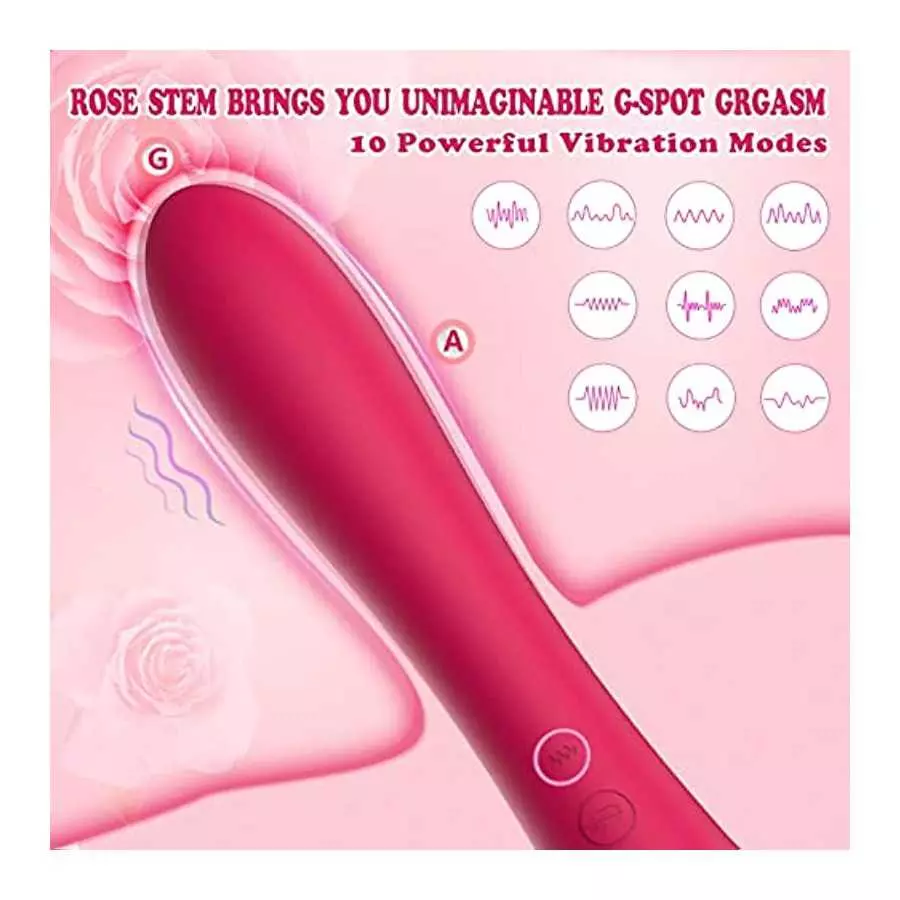 Upgraded Rose Toys Clitoral Licking G Spot Vibrators for Women Clit Nipple Dildo Vibrators Clitoris Stimulator with 5 Licker Pat