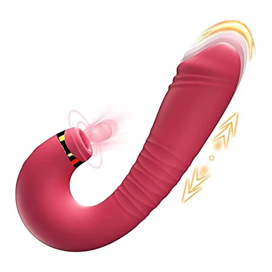 Adult Sex Toys Women Sex Toy - 2in1 Upgrade Thrusting Dildo with 9 Air Pulsing Suctions & 9 Thrusting Vibrator Bullet Vibrating Adult Sex Toys Women Sex Toy - 2in1 Upgrade Thrusting Dildo with 9 Air Pulsing Suctions & 9 Thrusting Vibrator Bullet Vibrating