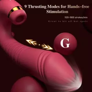 Adult Sex Toys Women Sex Toy - 2in1 Upgrade Thrusting Dildo with 9 Air Pulsing Suctions & 9 Thrusting Vibrator Bullet Vibrating Adult Sex Toys Women Sex Toy - 2in1 Upgrade Thrusting Dildo with 9 Air Pulsing Suctions & 9 Thrusting Vibrator Bullet Vibrating