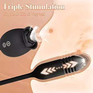Rose Sex Toys for Women – Rose Toy, Rose Sex Stimulator for Women with 18 Sucking Thrusting Dildo G Spot Vibrator Clitoral Stimu Rose Sex Toys for Women – Rose Toy, Rose Sex Stimulator for Women with 18 Sucking Thrusting Dildo G Spot Vibrator Clitoral Stimu