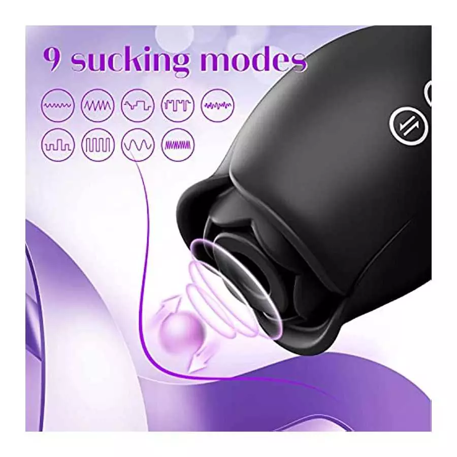 Rose Sex Toy Adult Toys - Rose Virbrater for Women Sex Toys with 9 Sucking Modes, G Spot Vibrator Adult Sex Toys, Toys for Women