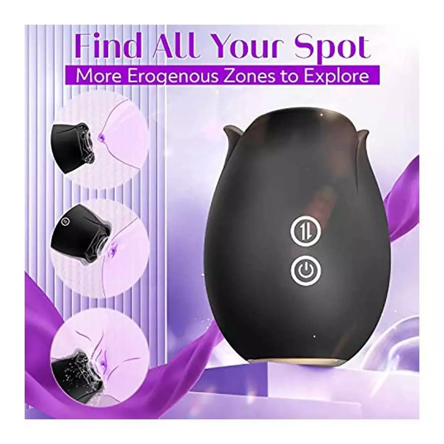 Rose Sex Toy Adult Toys - Rose Virbrater for Women Sex Toys with 9 Sucking Modes, G Spot Vibrator Adult Sex Toys, Toys for Women