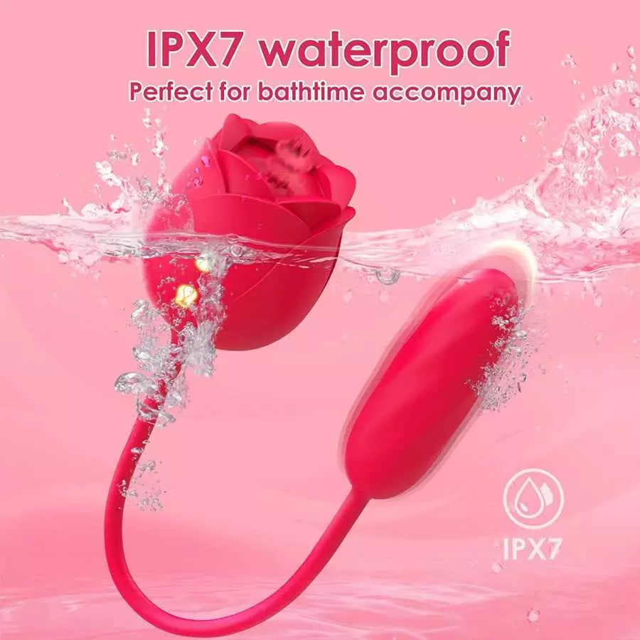 Rose Sex Stimulator for Women - Rose Sex Sucker Sex Toys for Women, 9 Sucking & 9 Thrusting Vibrating Rose Toy Dildo G Spot Vibr