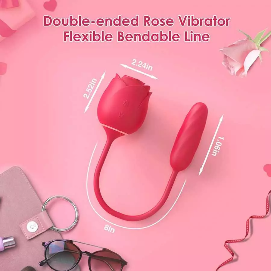 Rose Sex Stimulator for Women - Rose Sex Sucker Sex Toys for Women, 9 Sucking & 9 Thrusting Vibrating Rose Toy Dildo G Spot Vibr