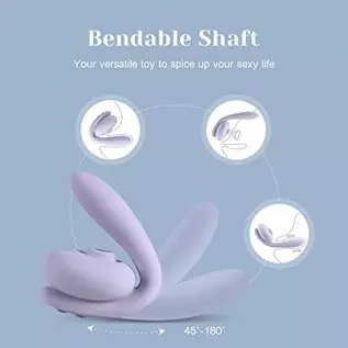 Tracy's Dog Bendable Clitoral Sucking Vibrator for Clit G Spot Stimulation with 10 Suction and Vibration Patterns, Vibrating Mas Tracy's Dog Bendable Clitoral Sucking Vibrator for Clit G Spot Stimulation with 10 Suction and Vibration Patterns, Vibrating Mas