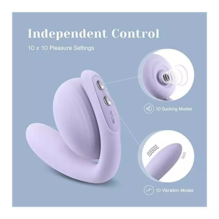 Tracy's Dog Bendable Clitoral Sucking Vibrator for Clit G Spot Stimulation with 10 Suction and Vibration Patterns, Vibrating Mas