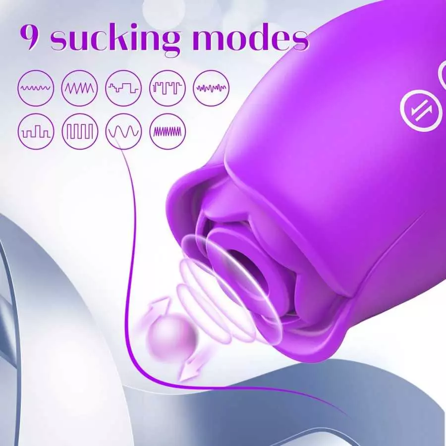 Rose Sex Toy for Women - Toys for Women's Sex with 9 Sucking Modes, G Spot Vibrator Adult Sex Toys, Rose Toy Vibrators Sucker Wo