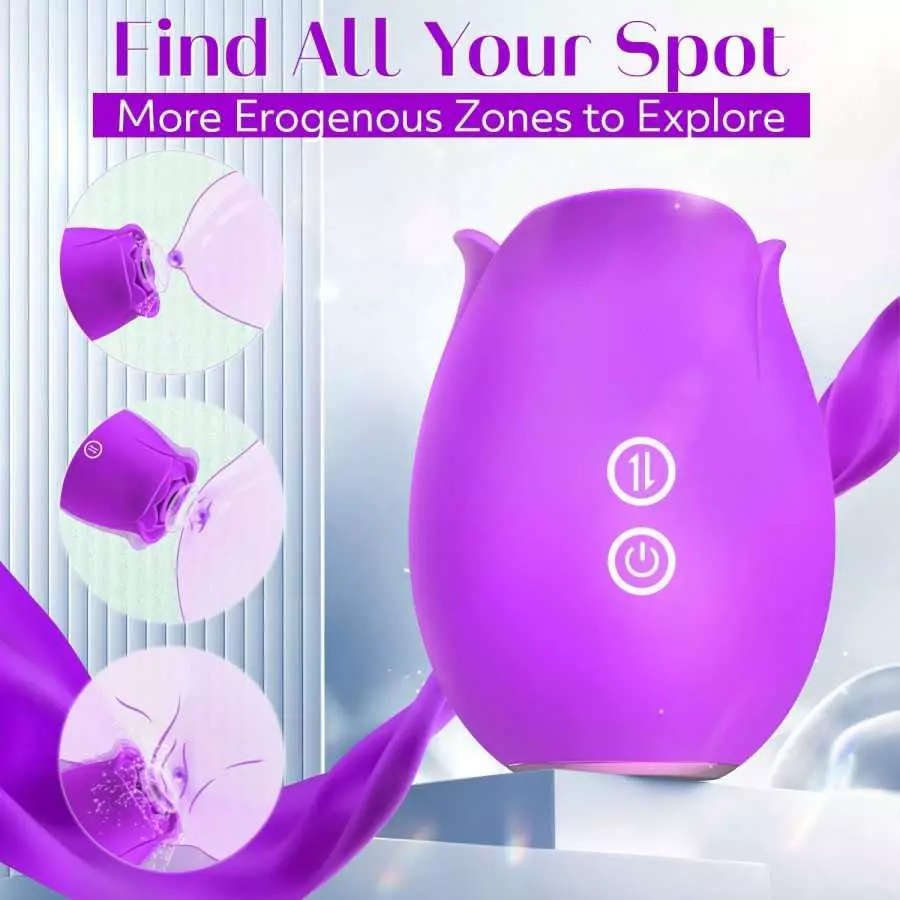 Rose Sex Toy for Women - Toys for Women's Sex with 9 Sucking Modes, G Spot Vibrator Adult Sex Toys, Rose Toy Vibrators Sucker Wo