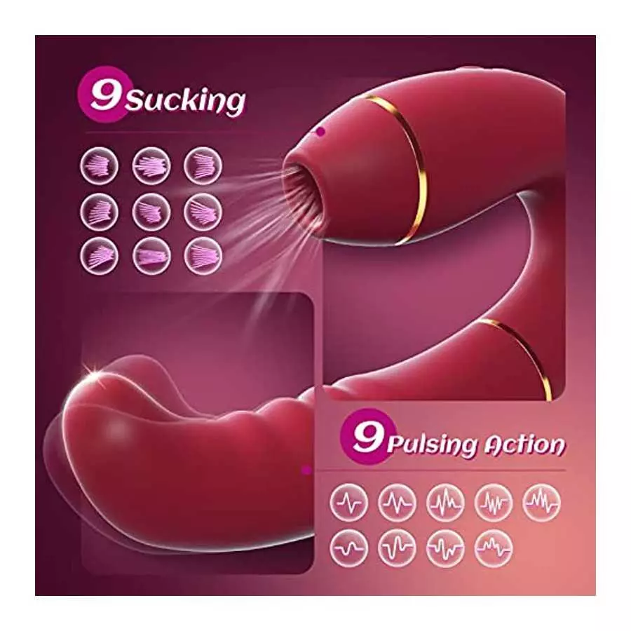 Adult Sex Toys for Women Sex Toy - Innovative 9 Sucking & 9 Pulsing Action Clitoral Sucking Vibrators for G Spot Stimulation, 2i