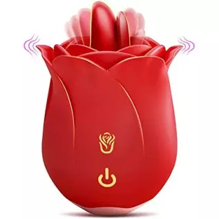GMOKYY Rose Toy Vibrator Sex Toys for Women, Dual Tongue Adult Toys Rose G Spot Dildo Clit Vibrators Woman Tongue Licking Toys, 