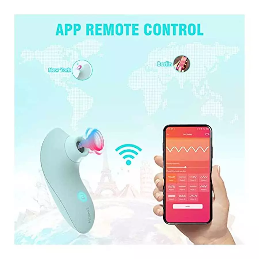 Sucking Vibrator Adult Sex Toys for Women - SVAKOM APP Remote Female Vibrators & Pulse Pure Clit Nipple Sucker Vibe with 5 * 5 S