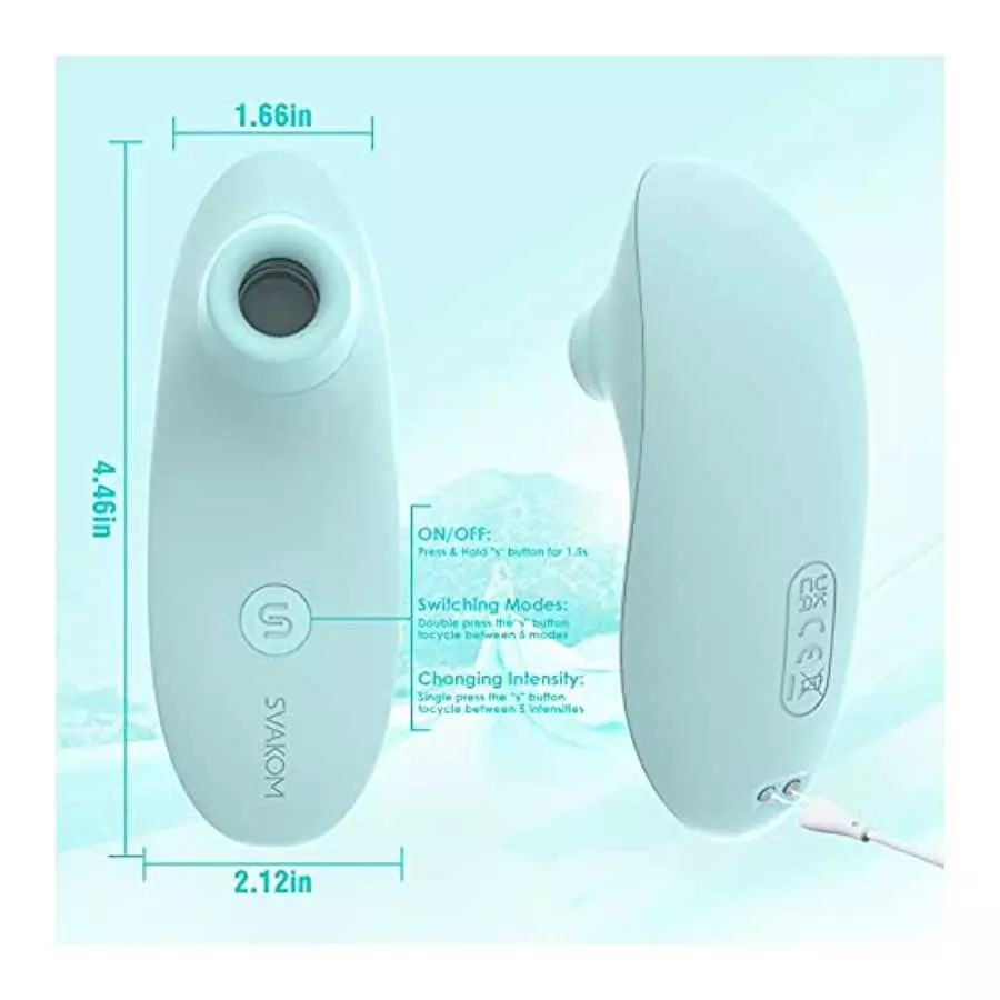 Sucking Vibrator Adult Sex Toys for Women - SVAKOM APP Remote Female Vibrators & Pulse Pure Clit Nipple Sucker Vibe with 5 * 5 S