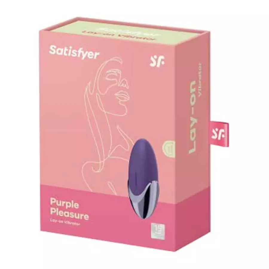 Satisfyer Purple Pleasure Lay-On Vibrator - Powerful Vibrating Clitoral Stimulator, Personal Massager for Stimulation of Clitori