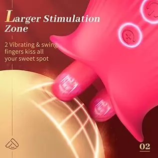Sex Toys Women Vibrator - Rose Toy Licking Sucking Vibrating Adult Toys with 2 Suction Cups, 3in1 Woman Vibrators Sex Toy Female