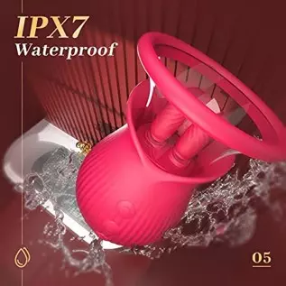 Sex Toys Women Vibrator - Rose Toy Licking Sucking Vibrating Adult Toys with 2 Suction Cups, 3in1 Woman Vibrators Sex Toy Female
