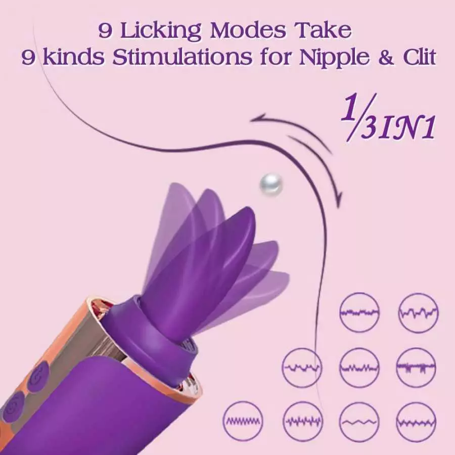 Clitoral Licking Sucking Toy G spot Vibrator, Healexcer Tongue Oral Vibrating Adult Sex Toys for Women Pleasure with a Suction C