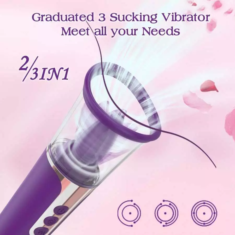Clitoral Licking Sucking Toy G spot Vibrator, Healexcer Tongue Oral Vibrating Adult Sex Toys for Women Pleasure with a Suction C
