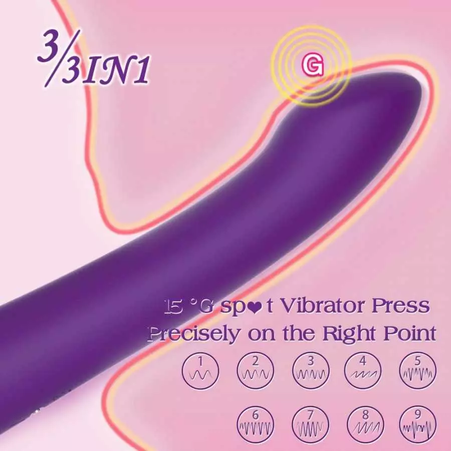 Clitoral Licking Sucking Toy G spot Vibrator, Healexcer Tongue Oral Vibrating Adult Sex Toys for Women Pleasure with a Suction C