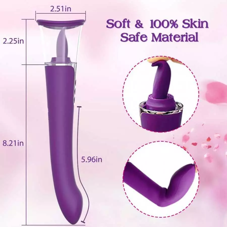 Clitoral Licking Sucking Toy G spot Vibrator, Healexcer Tongue Oral Vibrating Adult Sex Toys for Women Pleasure with a Suction C