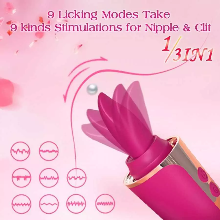 Clitoral Licking Sucking Toy G spot Vibrator, Healexcer Tongue Oral Vibrating Adult Sex Toys for Women Pleasure with a Suction C