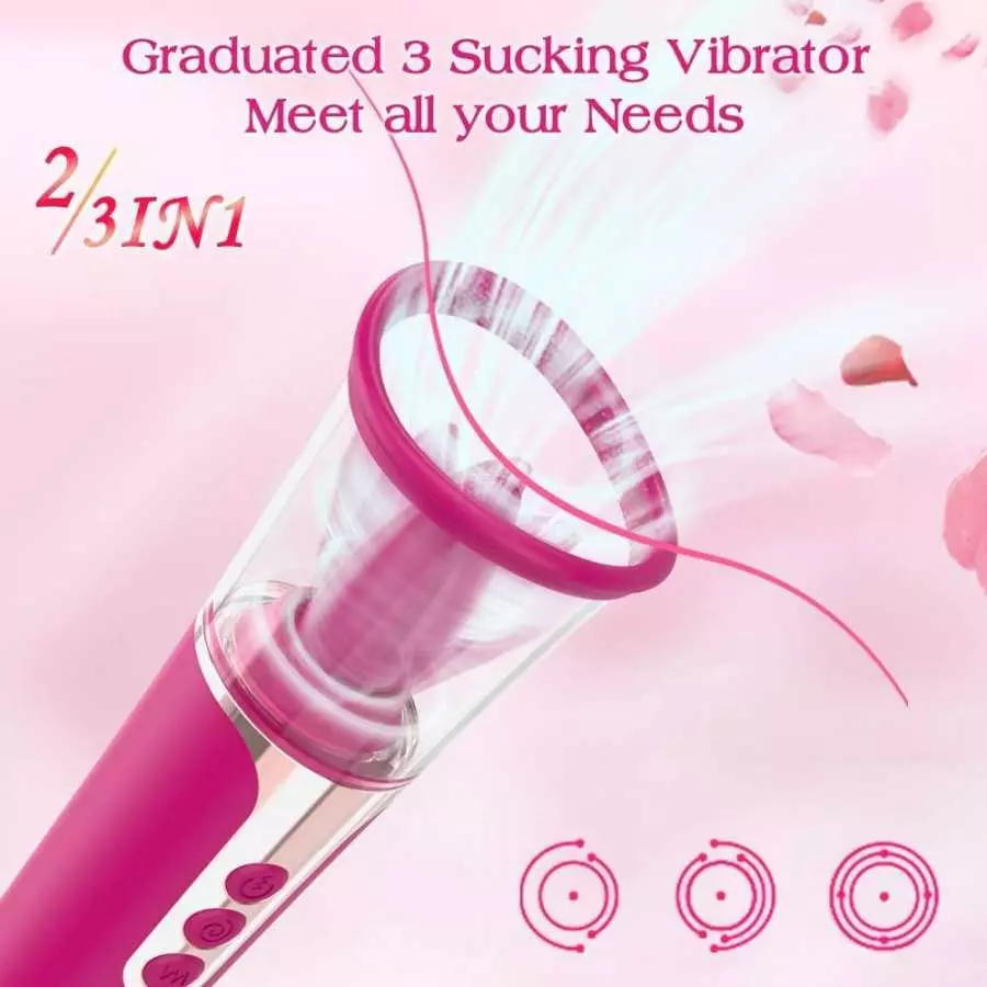 Clitoral Licking Sucking Toy G spot Vibrator, Healexcer Tongue Oral Vibrating Adult Sex Toys for Women Pleasure with a Suction C
