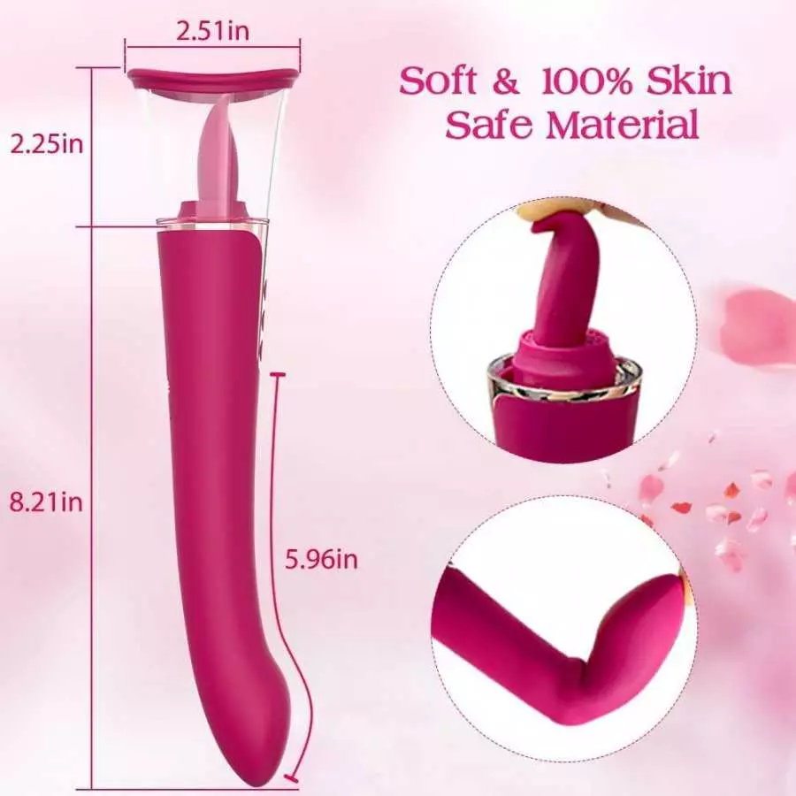 Clitoral Licking Sucking Toy G spot Vibrator, Healexcer Tongue Oral Vibrating Adult Sex Toys for Women Pleasure with a Suction C