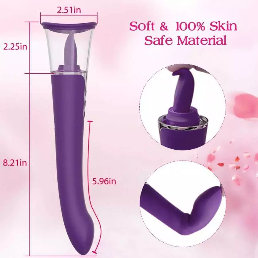 Clitoral Licking Sucking Toy G spot Vibrator, Healexcer Tongue Oral Vibrating Adult Sex Toys for Women Pleasure with a Suction C