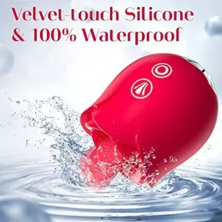 Rose Sex Toys Vibrator for Women - Rose Toy, Rose Sex Stimulator for Women with 9 Tongue Licking & 9 Vibrating Modes, G Spot Vib Rose Sex Toys Vibrator for Women - Rose Toy, Rose Sex Stimulator for Women with 9 Tongue Licking & 9 Vibrating Modes, G Spot Vib