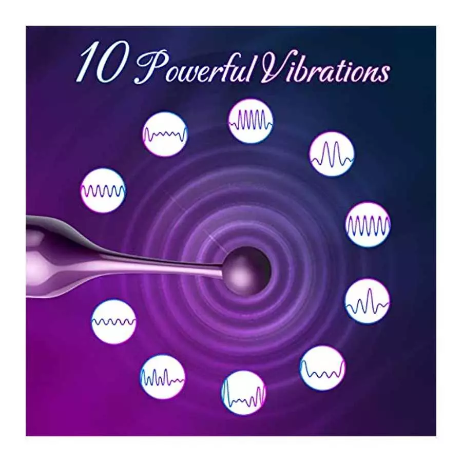 Clitoral Vibrator Sex Stimulator Toy for Women Pleasure, Precision Targeted Nipple Clip Mini Anal Clit Bullet Vibrator with 10 P