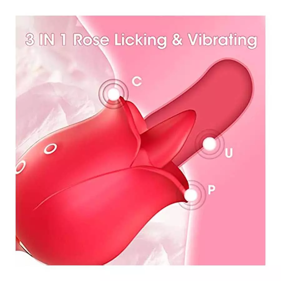 Rose Sex Toy Vibrator for Woman - Vibrators Adult Sex Toys for Women Tongue Licking G Spot Vibrator, Dildo Vibrator Stimulator 2