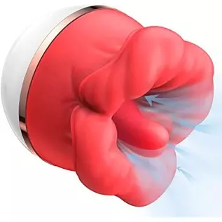 Guxudo Rose Toy for Woman Tongue Licking Suction Vibrator with 3 Suction Modes 5 Vibrations Nipple Toy Clitoral Vibrator Sex Toy