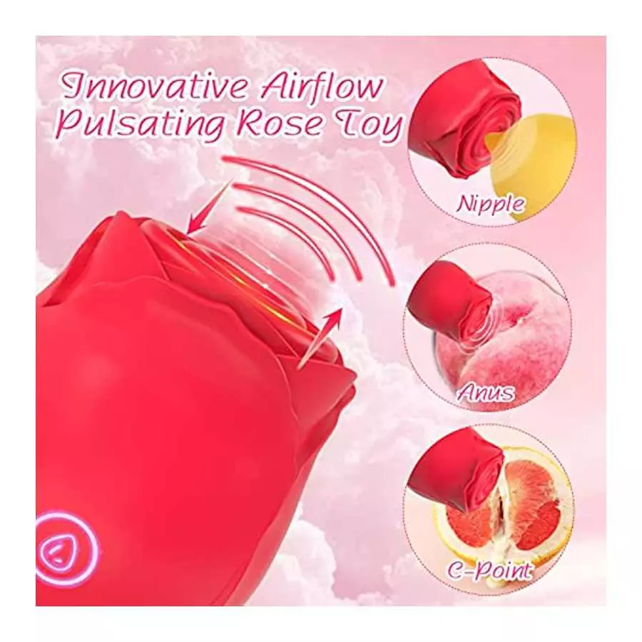 2023 Newly Rose Sex Toy Vibrator Stimulator for Women, MYCREATMO Pulsating Rose Adult Women Couples Sex Toys Vibrators with 7 Mo