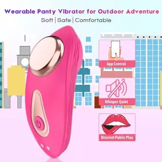 APP & Remote Control Wearable Vibrator Vibrating Panties with Magnetic Clip, Silicone Clitoral Vagina Stimulator Clit Nipple Tea